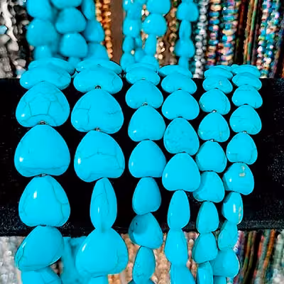 فیروزه قلبی سایز بزرگ متوسط و کوچک کد5