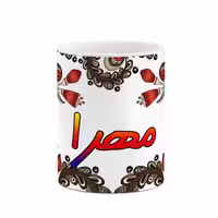 ماگ   اسم مهرا  سنتی گل و بته کد mgh47715