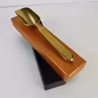 قاشق آجیل تمام فلزی طلایی ریور کد 110G