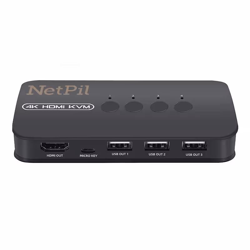 سوییچ  چهار پورت HDMI KVM  نت پیل مدل HK401