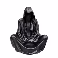 شمعدان پلی استر جاشمعی مدل شبح سیاه پوش مناسب شمع وارمری