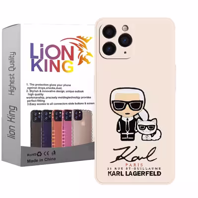 کاور لاین کینگ مدل مرد وگربه 3d keremii مناسب برای گوشی موبایل  اپل IPhone 11 pro Max