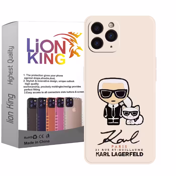 کاور لاین کینگ مدل مرد وگربه 3d keremii مناسب برای گوشی موبایل  اپل IPhone 11 pro Max