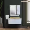 ست کابینت و روشویی سیتکا مدل GL-004/90 به همراه اینه و باکس