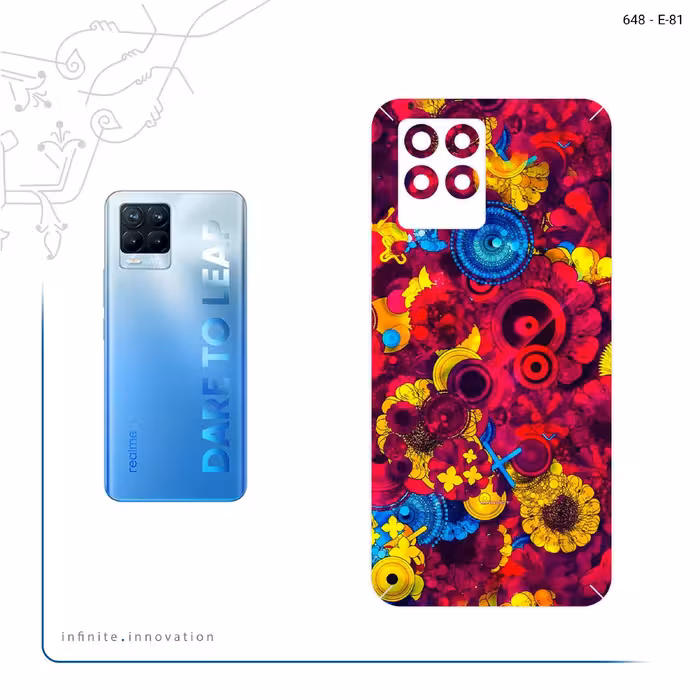 برچسب پوششی ماهوت مدل Vector Flower Garden Digital Art مناسب برای گوشی موبایل ریلمی 8 Pro