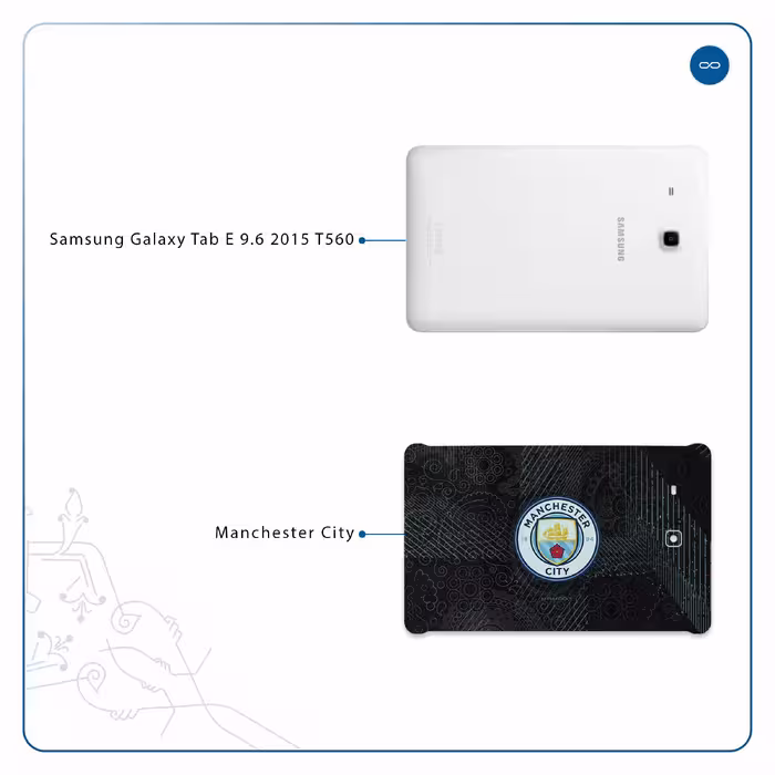 برچسب پوششی ماهوت مدل Manchester-City مناسب برای تبلت سامسونگ Galaxy Tab E 9.6 2015 T560