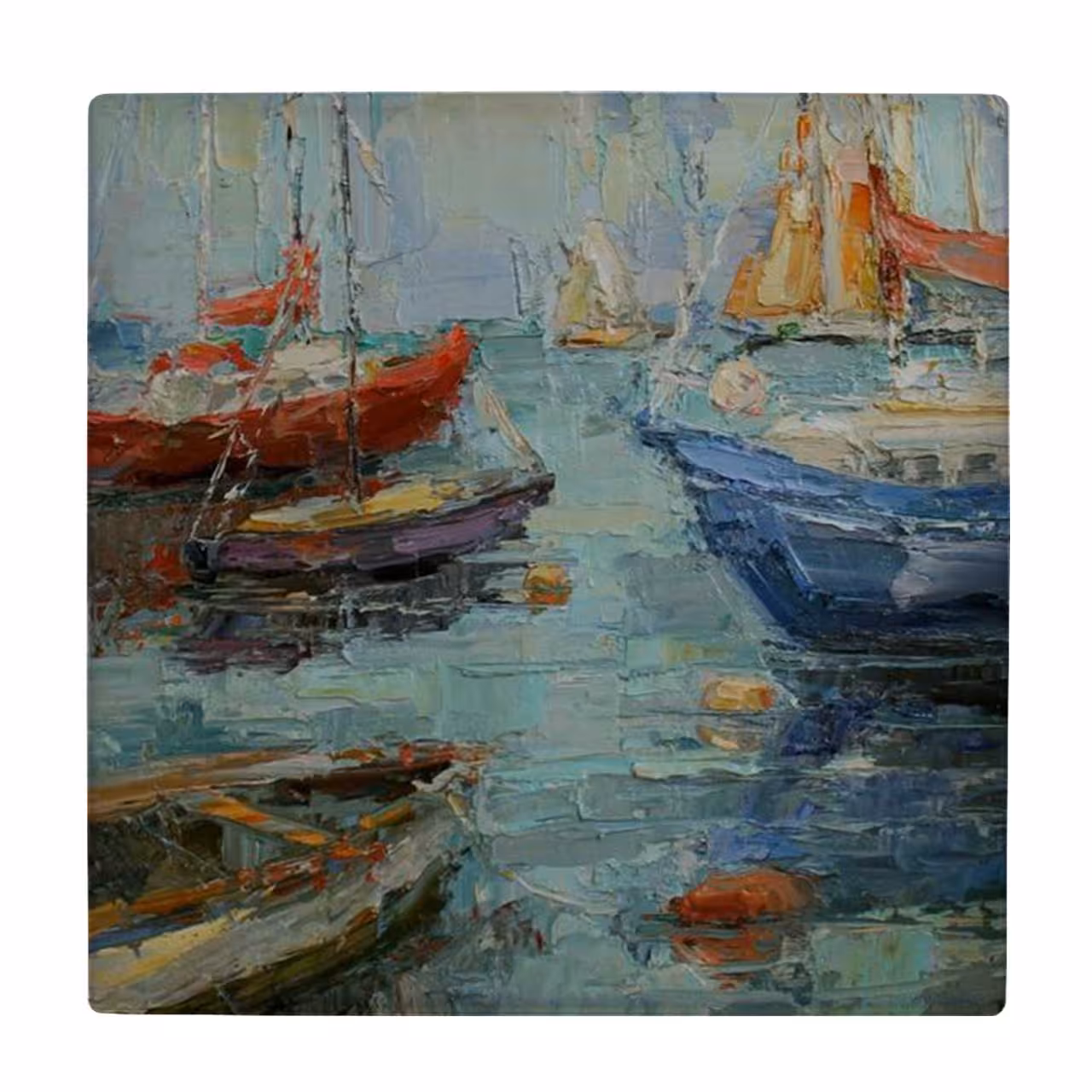 زیر لیوانی  طرح نقاشی قایق ها کد    5989897_4945