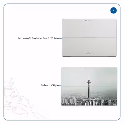 برچسب پوششی ماهوت مدل Tehran City مناسب برای تبلت مایکروسافت Surface Pro 3 2014