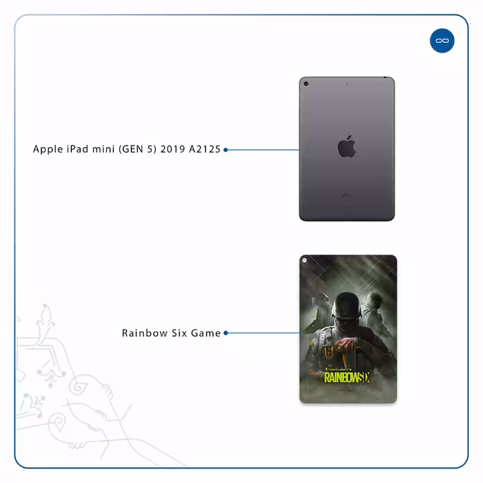 برچسب پوششی ماهوت مدل Rainbow-Six-Game مناسب برای تبلت اپل iPad mini (GEN 5) 2019 A2125