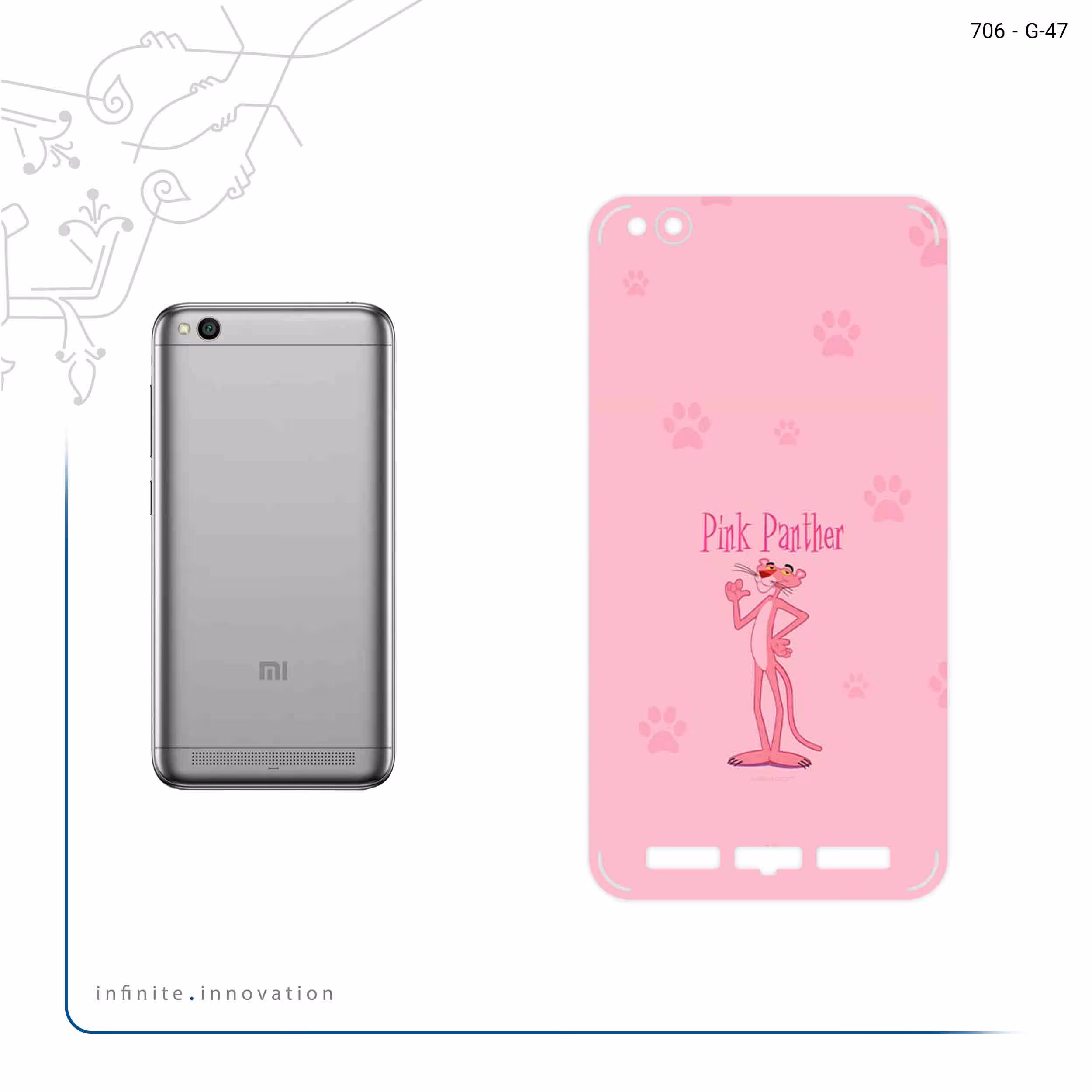 برچسب پوششی ماهوت مدل The Pink Panther مناسب برای گوشی موبایل شیائومی Redmi 5A