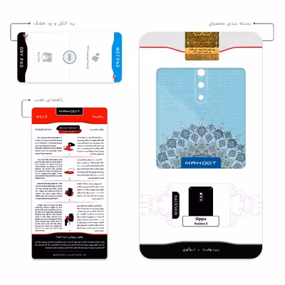 برچسب پوششی ماهوت مدل Art of Illumination 4 مناسب برای گوشی موبایل اپو Realme X