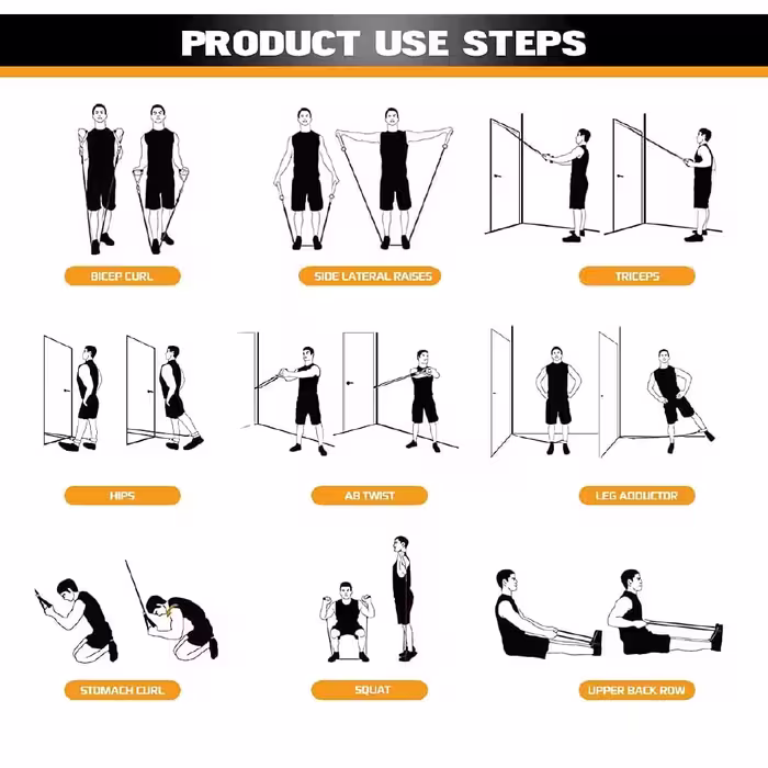 کش ورزشی مدل GYM مجموعه 5 عددی