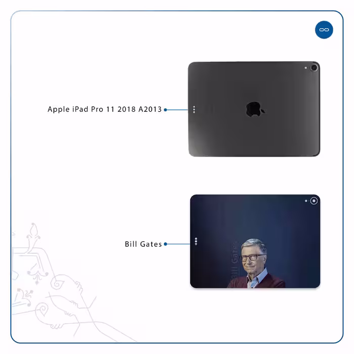 برچسب پوششی ماهوت مدل Bill Gates مناسب برای تبلت اپل iPad Pro 11 2018 A2013