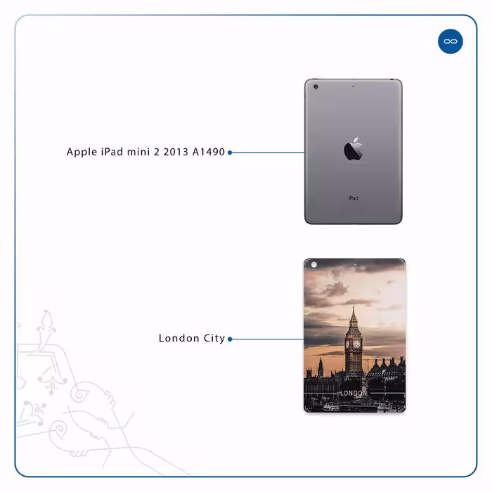 برچسب پوششی ماهوت مدل London City مناسب برای تبلت اپل iPad mini 2 2013 A1490