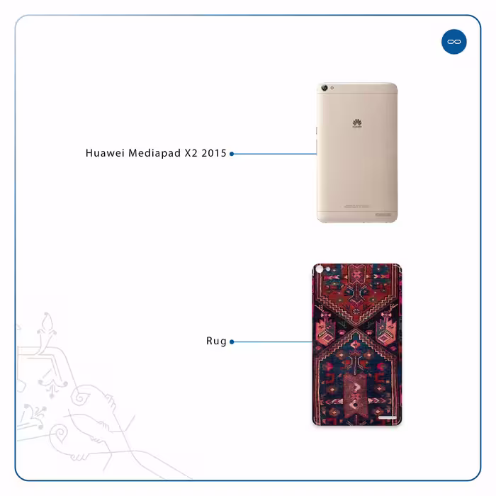 برچسب پوششی ماهوت مدل Rug مناسب برای تبلت هوآوی Mediapad X2 2015