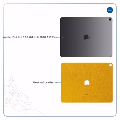 برچسب پوششی ماهوت مدل Mustard-Leather مناسب برای تبلت اپل iPad Pro 12.9 (GEN 3) 2018 A1983