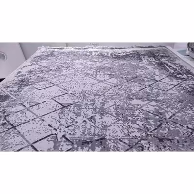 فرش ماشینی زمرد مشهد مدل NO011 زمینه طوسی