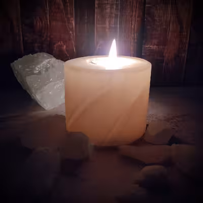 جاشمعی مدل سنگ نمک استوانه ای هلالی پهن کد 03