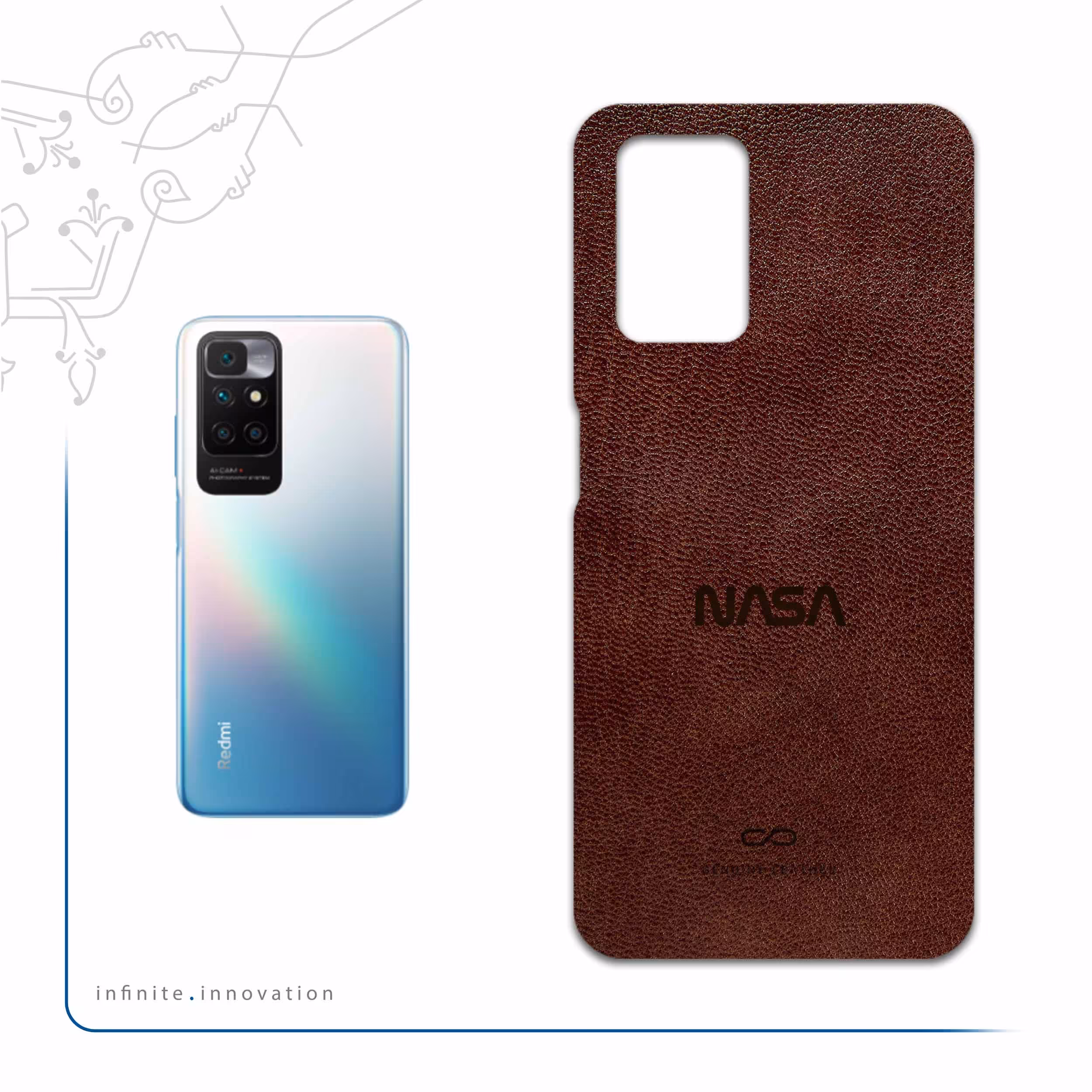 برچسب پوششی ماهوت مدل NL-NASA مناسب برای گوشی موبایل شیائومی Redmi Note 11 4G