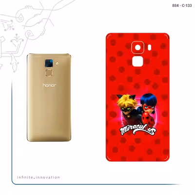 برچسب پوششی ماهوت مدل Ladybug and Cat Noir مناسب برای گوشی موبایل آنر 7