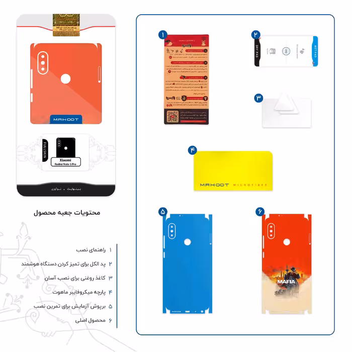 برچسب پوششی ماهوت مدل MAFIA Game Series-FullSkin مناسب برای گوشی موبایل شیائومی Redmi Note 5 Pro
