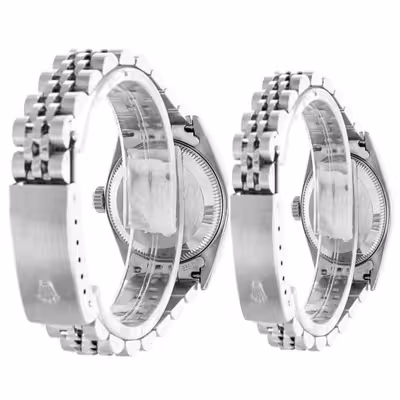 ست ساعت مچی عقربه ای زنانه و مردانه  مدل دیت جاست