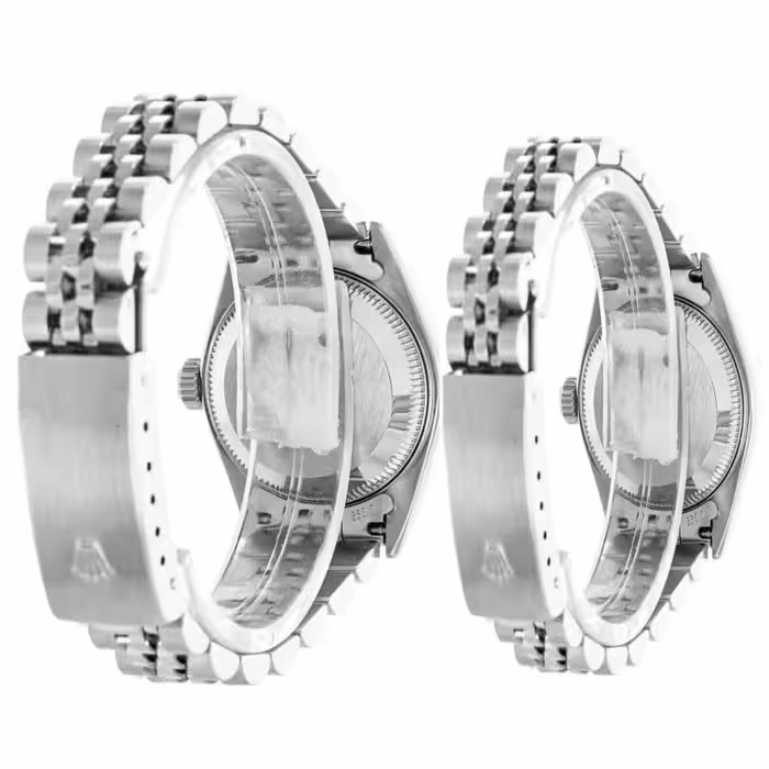 ست ساعت مچی عقربه ای زنانه و مردانه  مدل دیت جاست