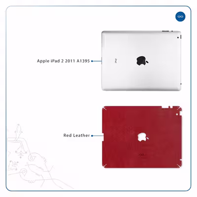 برچسب پوششی ماهوت مدل Red-Leather مناسب برای تبلت اپل iPad 2 2011 A1395