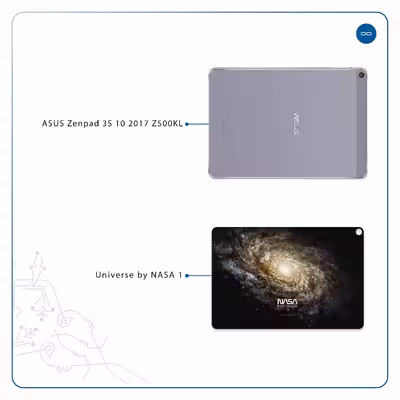 برچسب پوششی ماهوت مدل Universe-by-NASA-1 مناسب برای تبلت ایسوس Zenpad 3S 10 2017 Z500KL