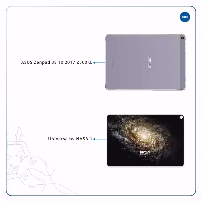 برچسب پوششی ماهوت مدل Universe-by-NASA-1 مناسب برای تبلت ایسوس Zenpad 3S 10 2017 Z500KL