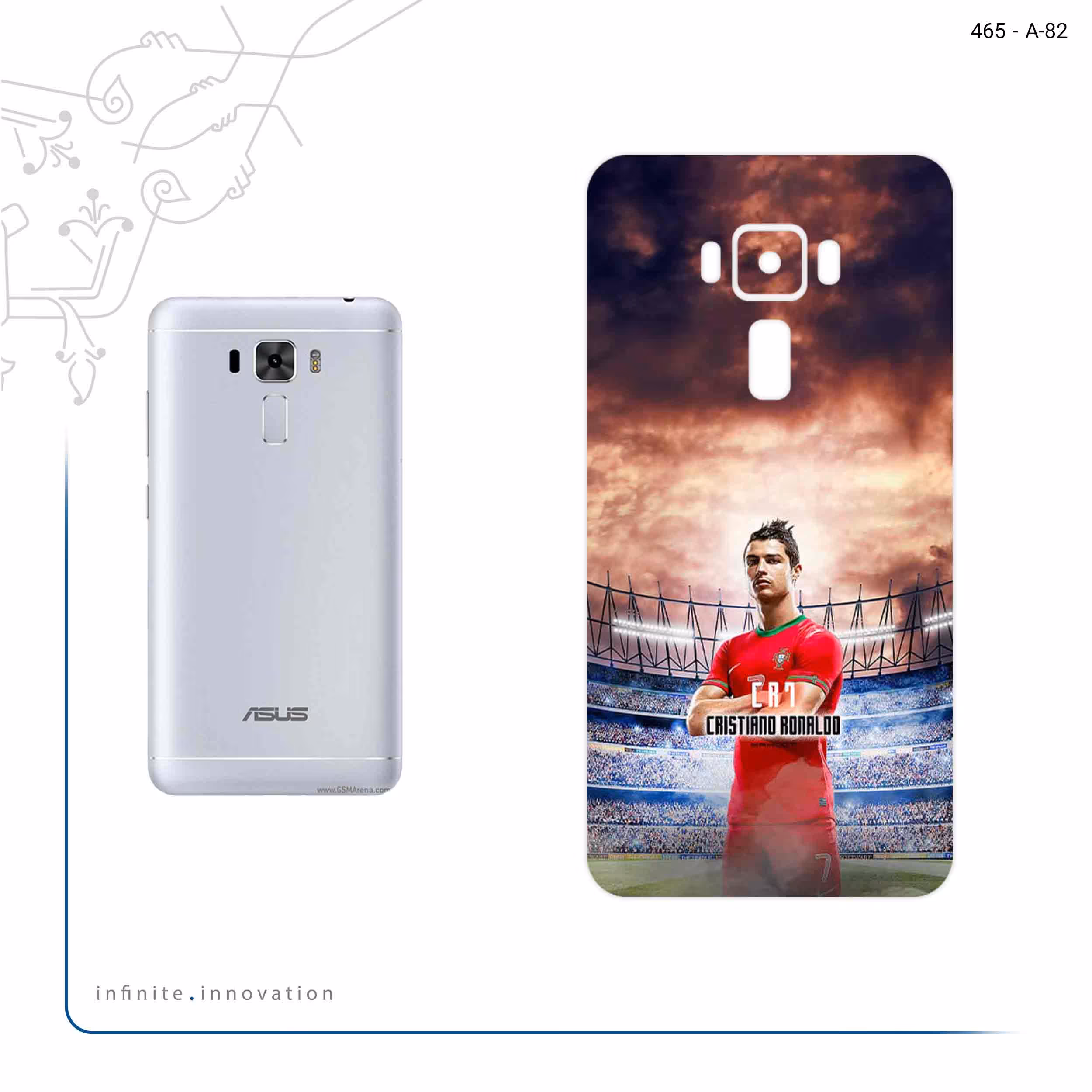 برچسب پوششی ماهوت مدل Cristiano Ronaldo 2 مناسب برای گوشی موبایل ایسوس Zenfone 3 Laser ZC551KL