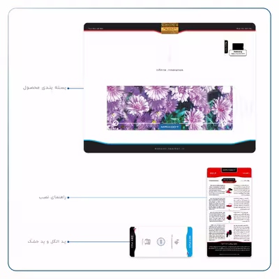 برچسب پوششی ماهوت مدل Purple-Flower مناسب برای تبلت سامسونگ Galaxy Tab A 9.7 2015 T550