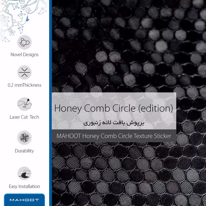 برچسب پوششی ماهوت مدل Honey-Comb-Circle مناسب برای تبلت لنوو A7-50 A3500 2014