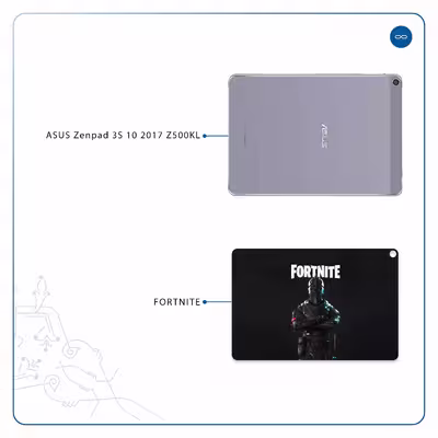 برچسب پوششی ماهوت مدل Fortnite-Game مناسب برای تبلت ایسوس Zenpad 3S 10 2017 Z500KL