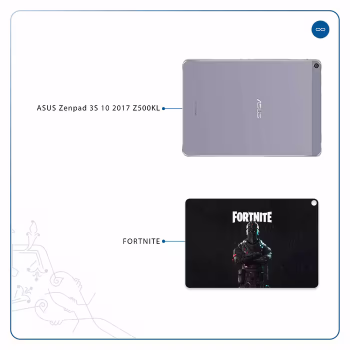 برچسب پوششی ماهوت مدل Fortnite-Game مناسب برای تبلت ایسوس Zenpad 3S 10 2017 Z500KL