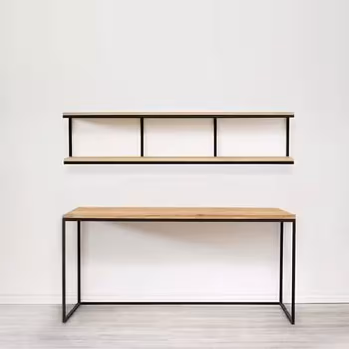 میز اداری مدل Nordico MD به همراه طبقه دیواری