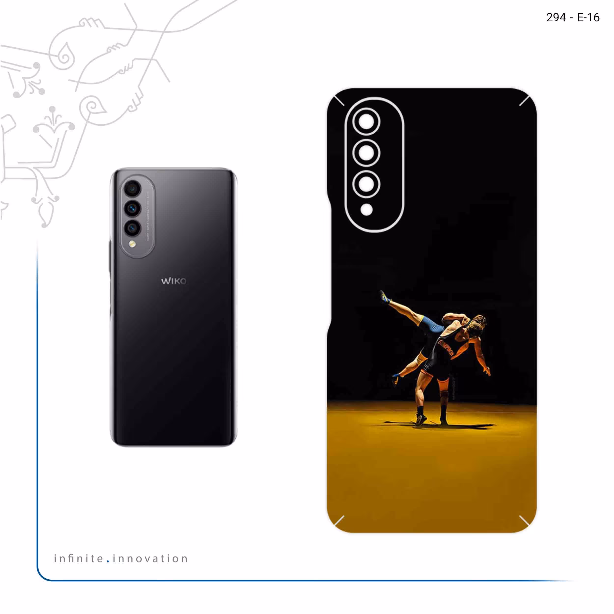 برچسب پوششی ماهوت مدل Wrestling مناسب برای گوشی موبایل ویکو T50