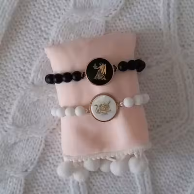 دستبند مدل ماه تولد مرداد و شهریور F63 مجموعه 2 عددی