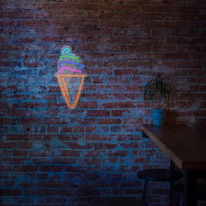 چراغ دیواری نئون دیزاین طرح Ice-Cream-3_MLC