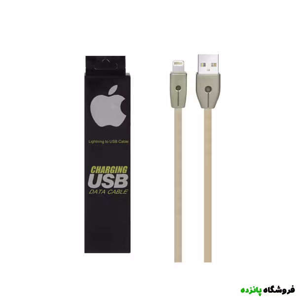 کابل شارژ تخت آیفون LED دار – طلایی
