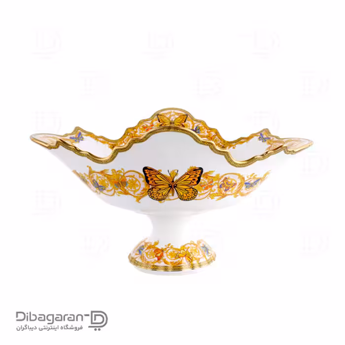 ظرف پذیرایی کشکول چینی ریما طرح پروانه کد 55320