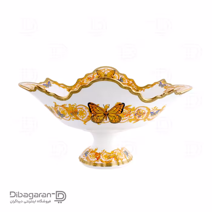 ظرف پذیرایی کشکول چینی ریما طرح پروانه کد 55320