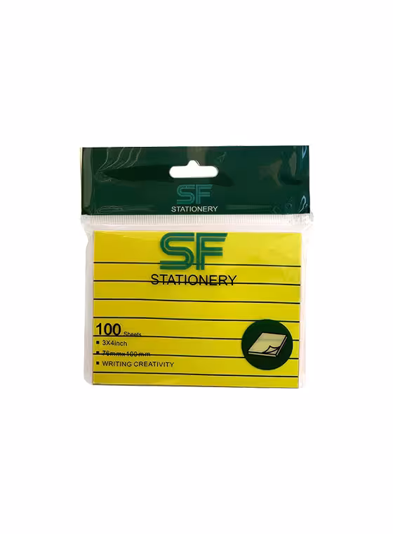 کاغذ یادداشت چسب دار 100 برگ 7.5×10 سانتی متر اس اف | چی بخونم
