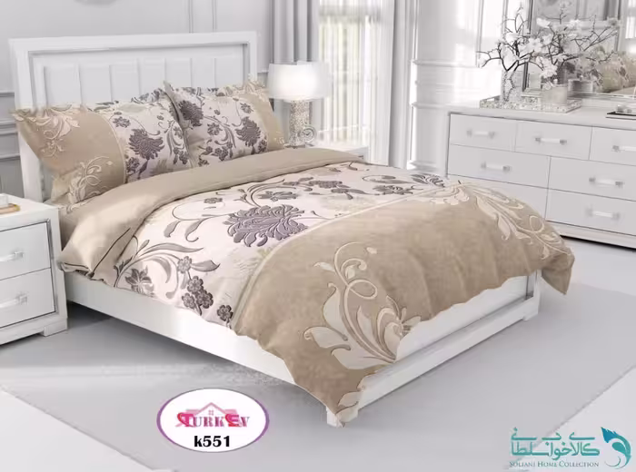 روتختی طرح گل اطلسی دونفره برند Turkev کد K551