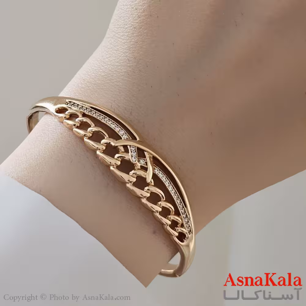 بنگل مینیمال دخترانه ژوپینگ مدل سه لاین متصل کد DSB18752W