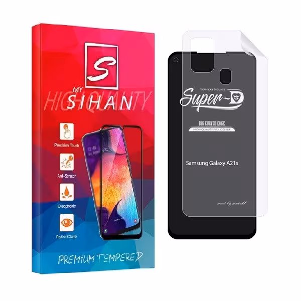 محافظ صفحه نمایش مای سیحان مدل 2SN-Glass مناسب برای گوشی موبایل سامسونگ Galaxy A21s به همراه محافظ پشت گوشی