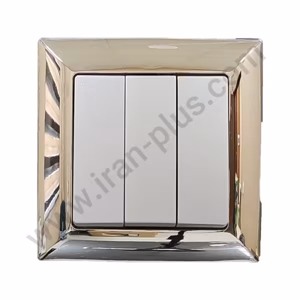 کلید سه پل مدل الیزه طرح متال نقره ای