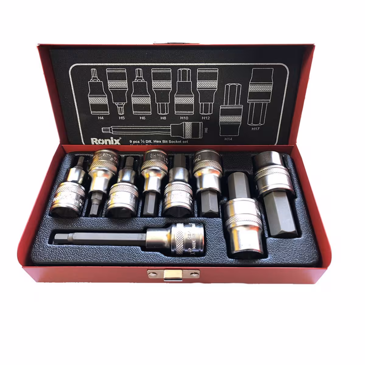 مجموعه 9 عددی بکس شش گوش 1/2 اینچ رونیکس مدل RH-2692