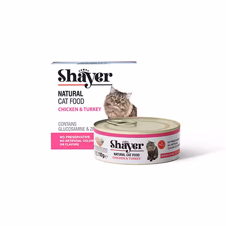 کنسرو گربه طعم مرغ و بوقلمون