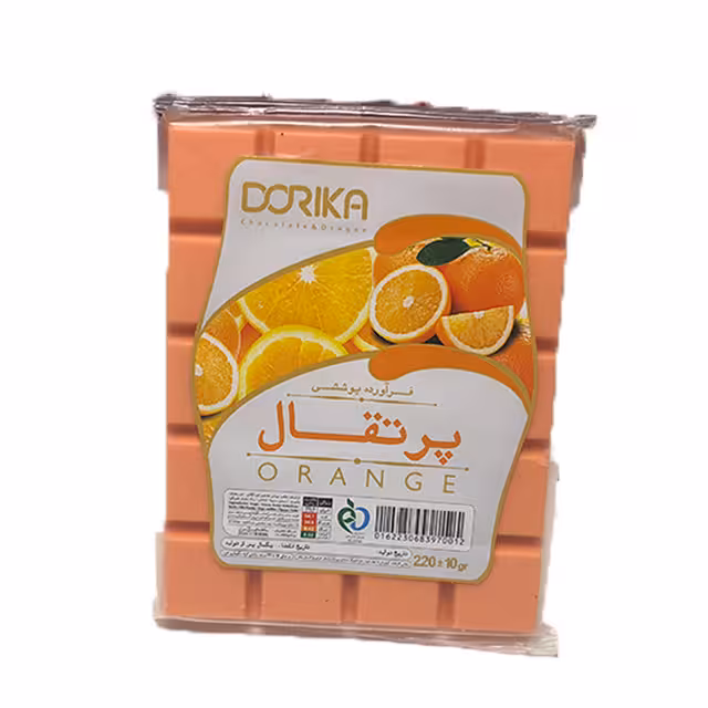 شکلات تخته ای پرتقال دوریکا 220 گرمی